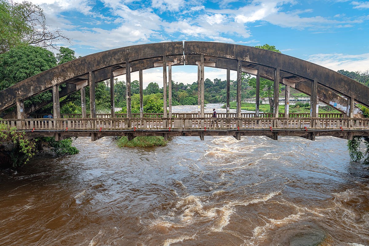 Bridge near Congo river in Brazzaville, Congo Republic