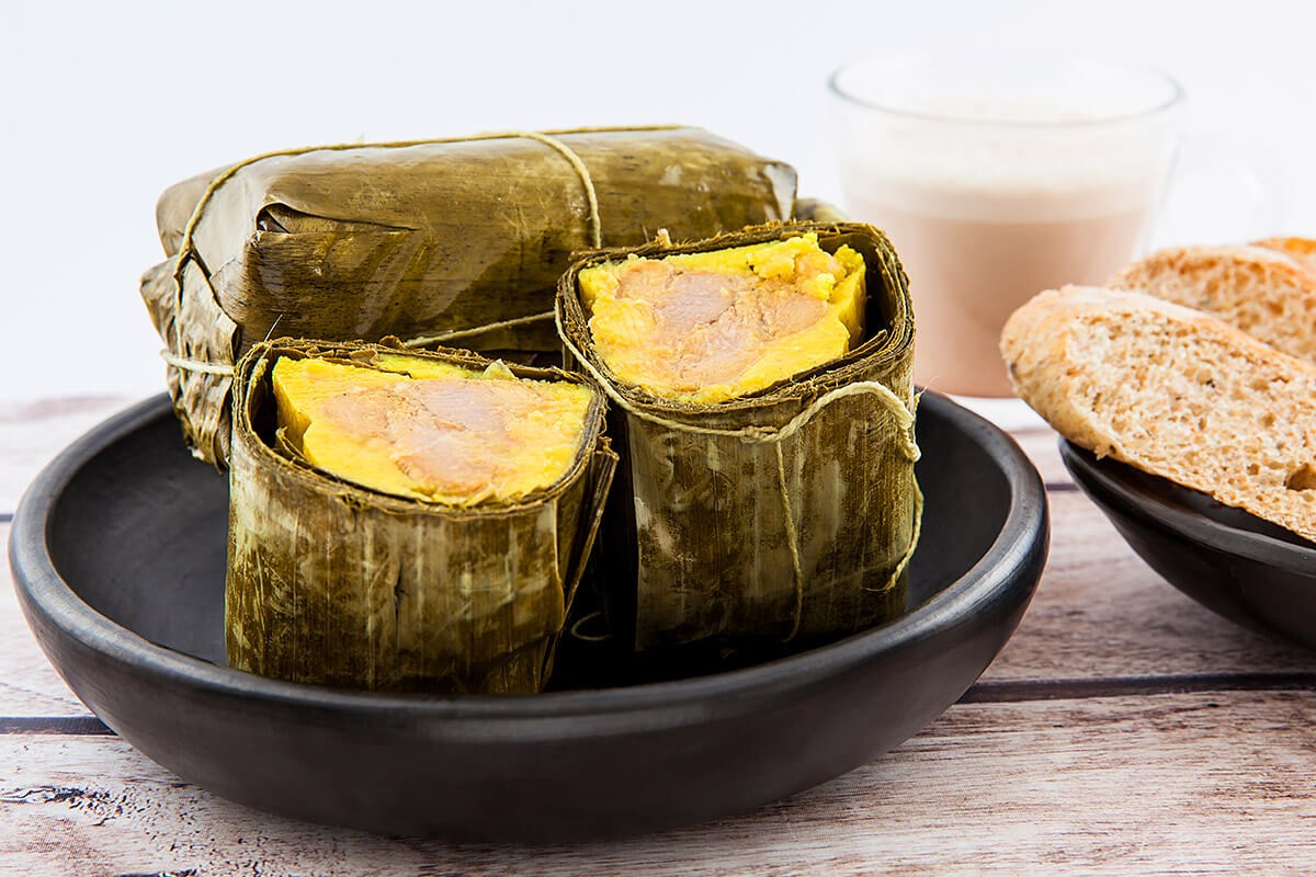 The national dish of Colombia - Tamale The national dish of Colombia - Tamale