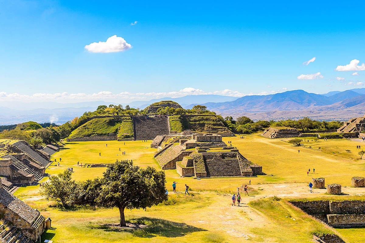 Aerial view Monte Alban - Mexico City Aerial view Monte Alban - Mexico City