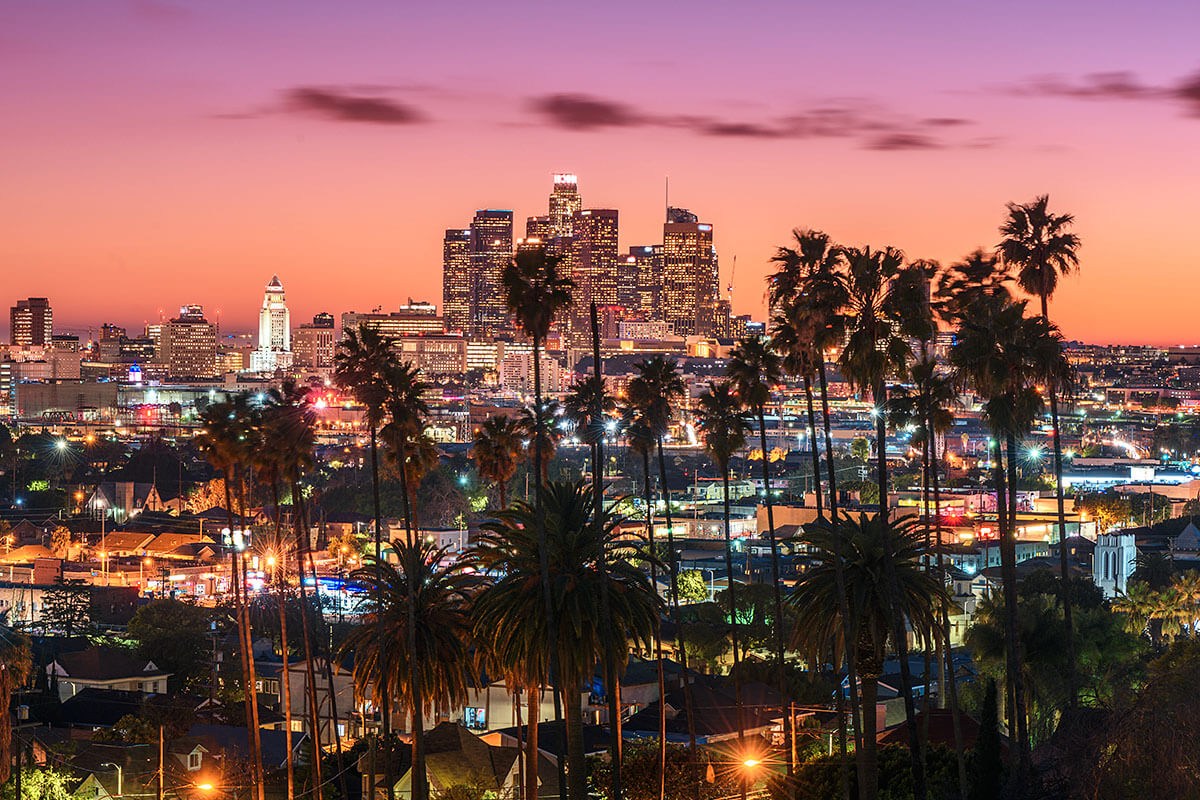 Hollywood sunset view