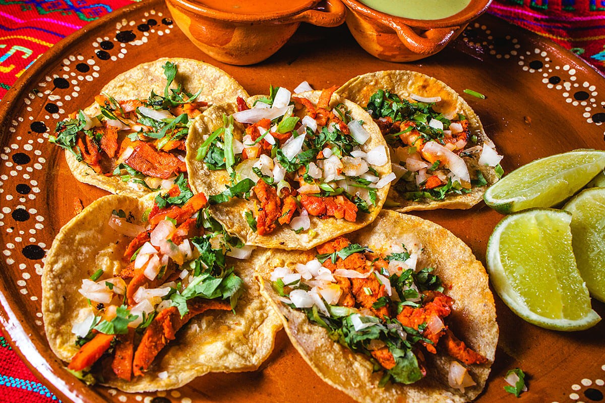Mexico City restaurant - various delicious dishes on the table Mexico City restaurant - various delicious dishes on the table