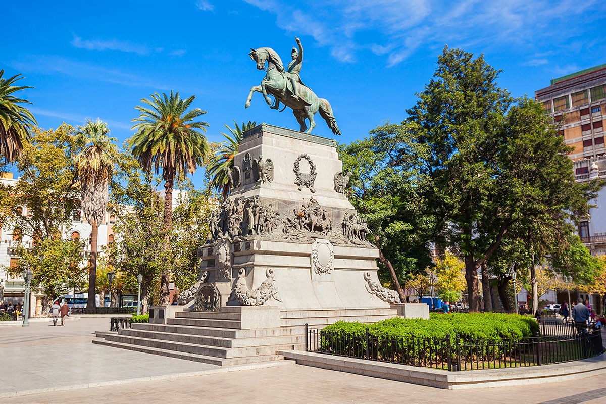 Plaza San Martin square in Cordoba, Argentina