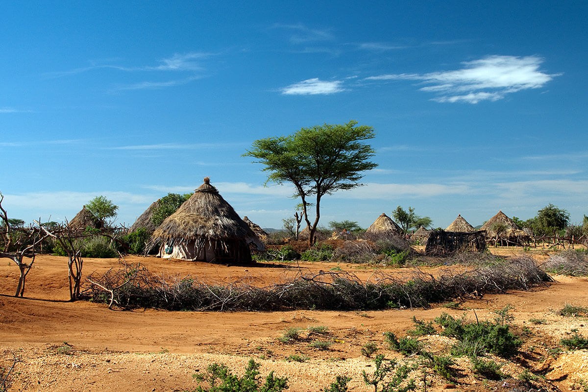 Image of an African village Image of an African village
