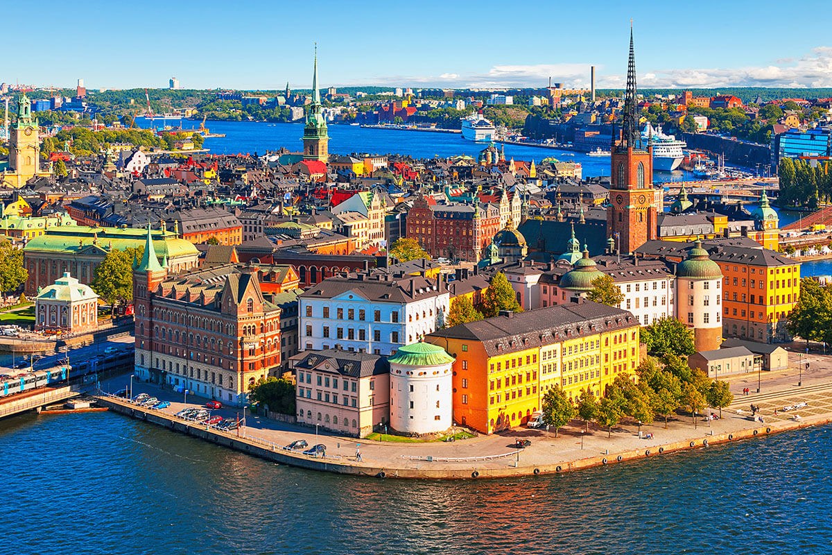 Gamla Stan - old town with residential buildings and beautiful architecture Gamla Stan - old town with residential buildings and beautiful architecture