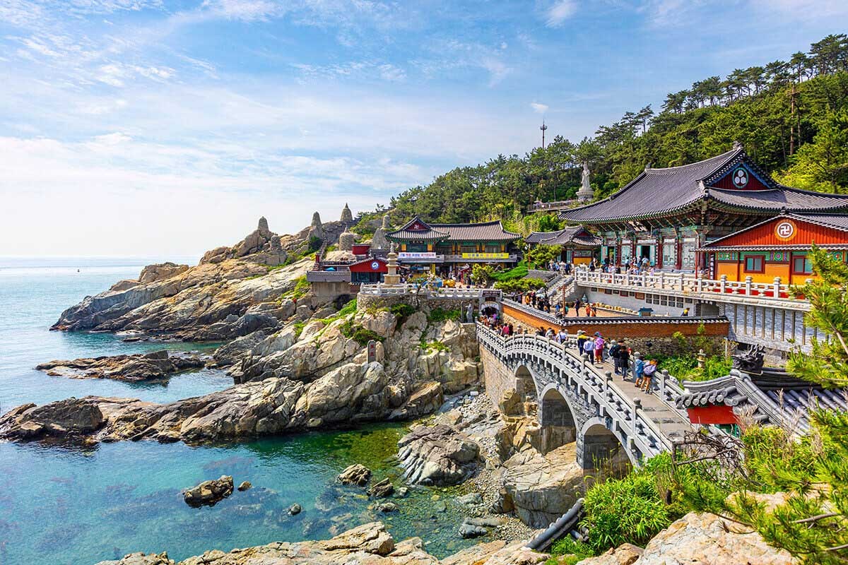 General view of Busan temple hadon of enhansa in South Korea General view of Busan temple hadon of enhansa in South Korea