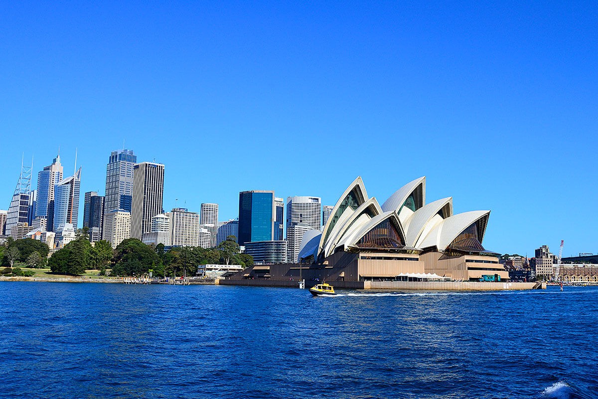 Beautiful view of the bay and city in Sydney Beautiful view of the bay and city in Sydney