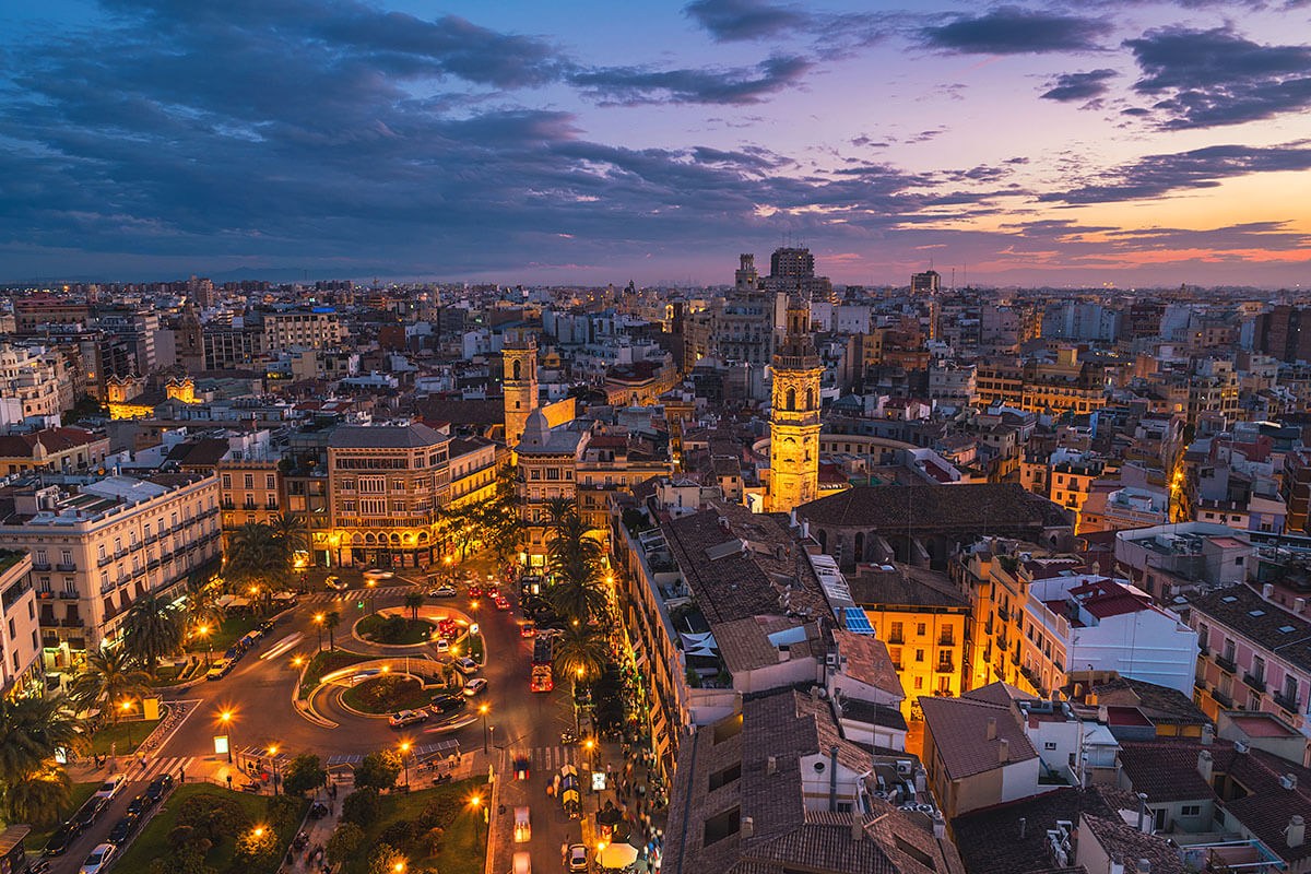 View of night Valencia View of night Valencia