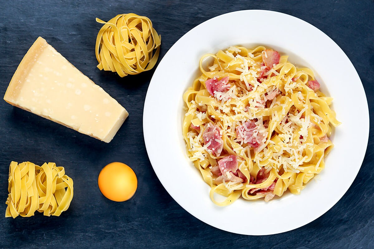 Popular Italian food Pasta Carbonara Popular Italian food Pasta Carbonara