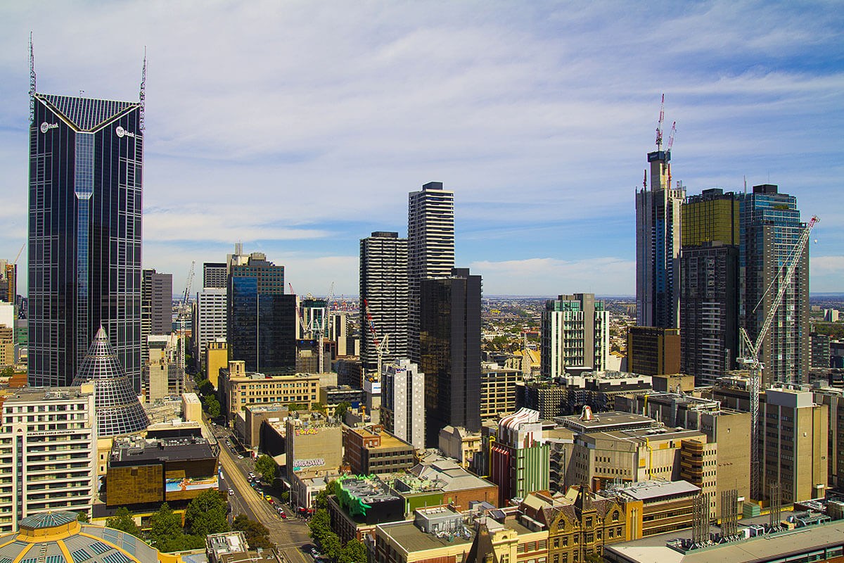 Federation Square - Popular tourist attraction in Melbourne, Australia Federation Square - Popular tourist attraction in Melbourne, Australia