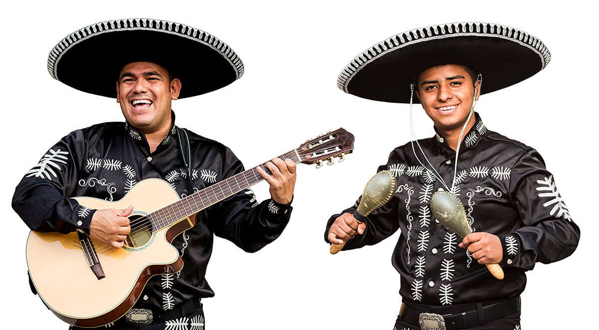 Cheerful Mexican musicians