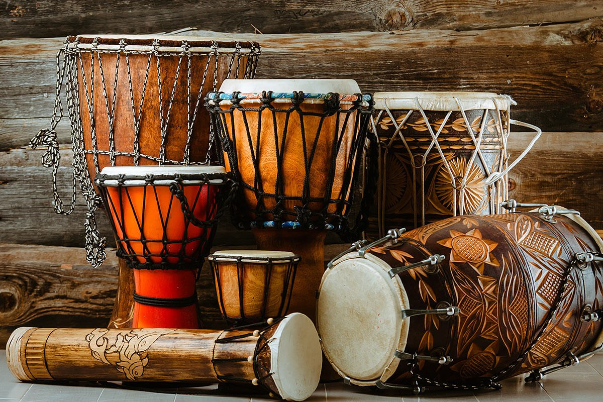 Image of famous Egyptian musical instruments Image of famous Egyptian musical instruments