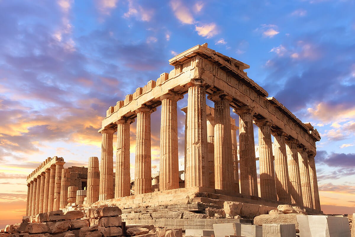 Parthenon temple on a sunset - Athens