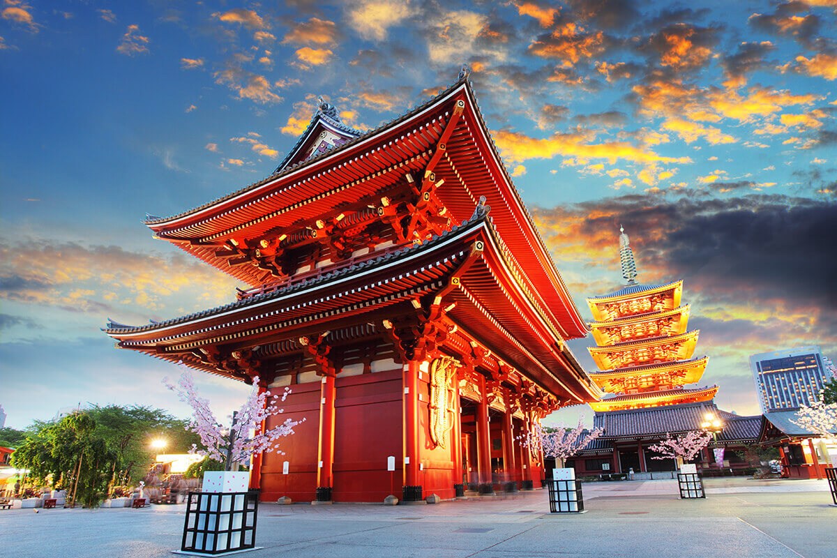 Unsurpassed view of the unique Asakusa Temple in Tokyo, Japan Unsurpassed view of the unique Asakusa Temple in Tokyo, Japan