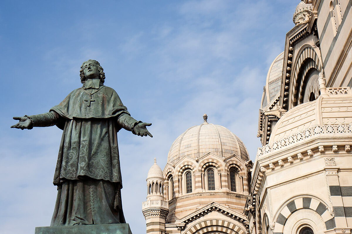 Mgr. Belsunce's statue, Cathedral La Major, Marseille Mgr. Belsunce's statue, Cathedral La Major, Marseille
