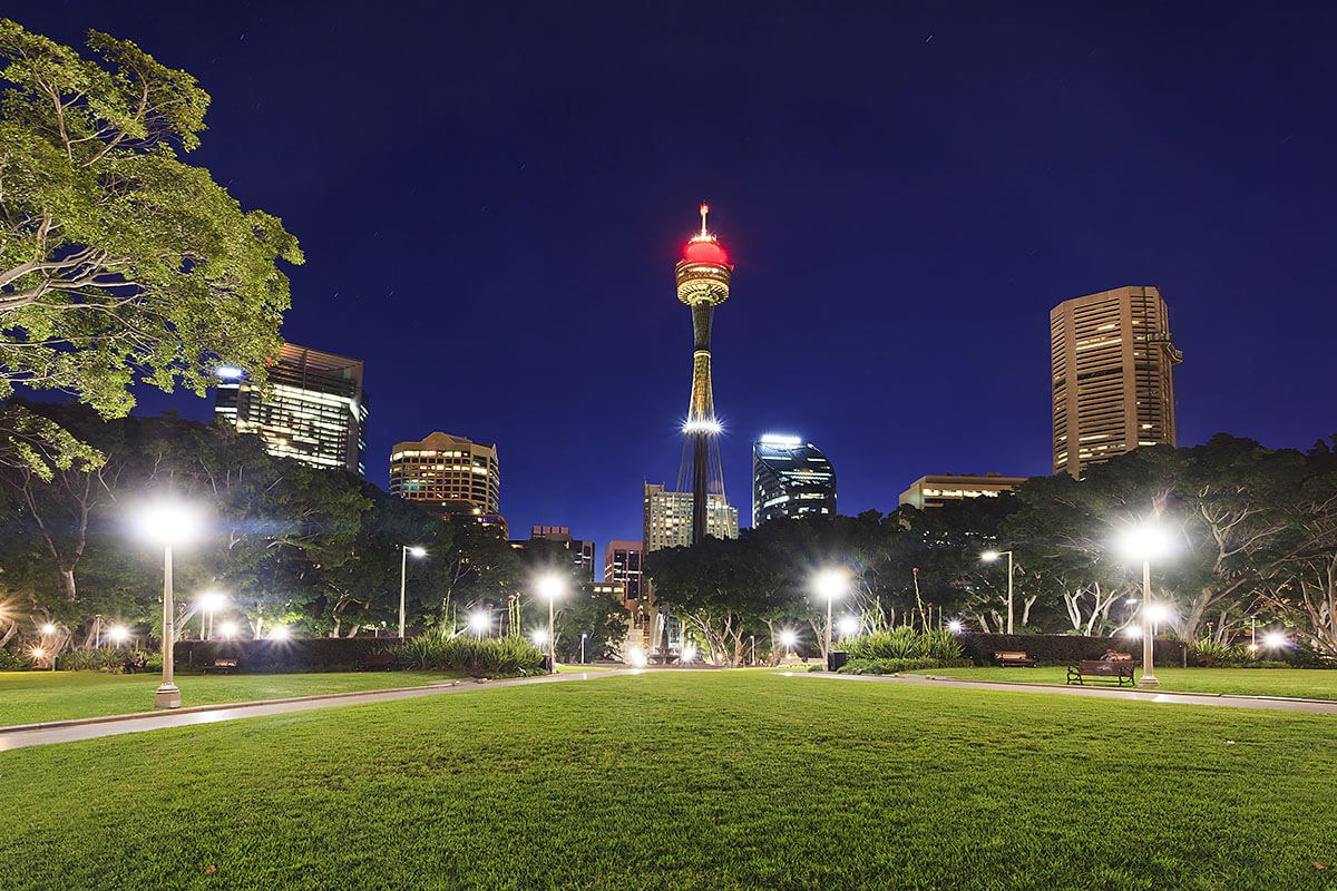 Panoramic view of the Sydney Tower is the tallest building in Sydney Panoramic view of the Sydney Tower is the tallest building in Sydney