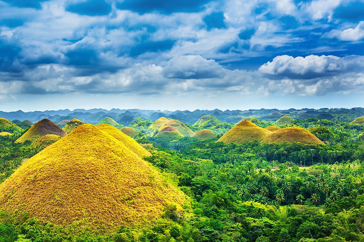 View of the amazing Chocolate Hills, Bohol, Philippines View of the amazing Chocolate Hills, Bohol, Philippines