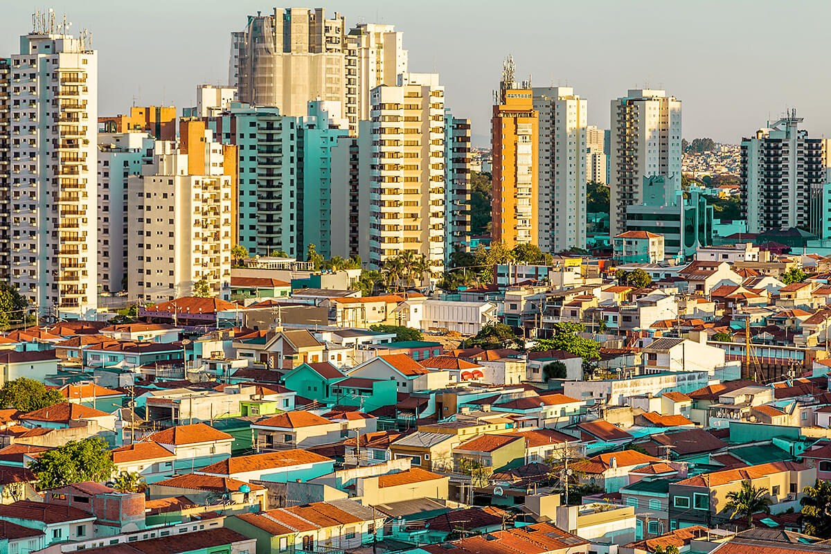 View of the many houses in Sao Paulo View of the many houses in Sao Paulo