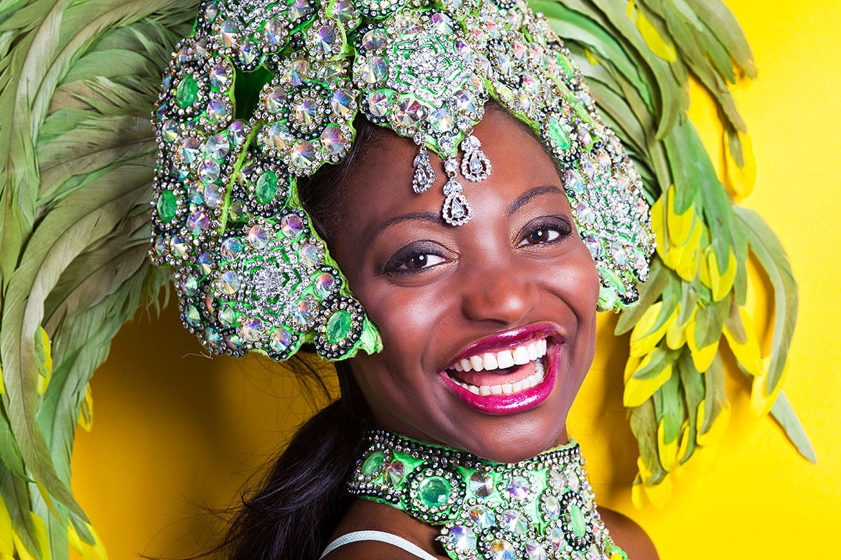 Image of a woman in carnival costume, Rio de Janeiro Image of a woman in carnival costume, Rio de Janeiro
