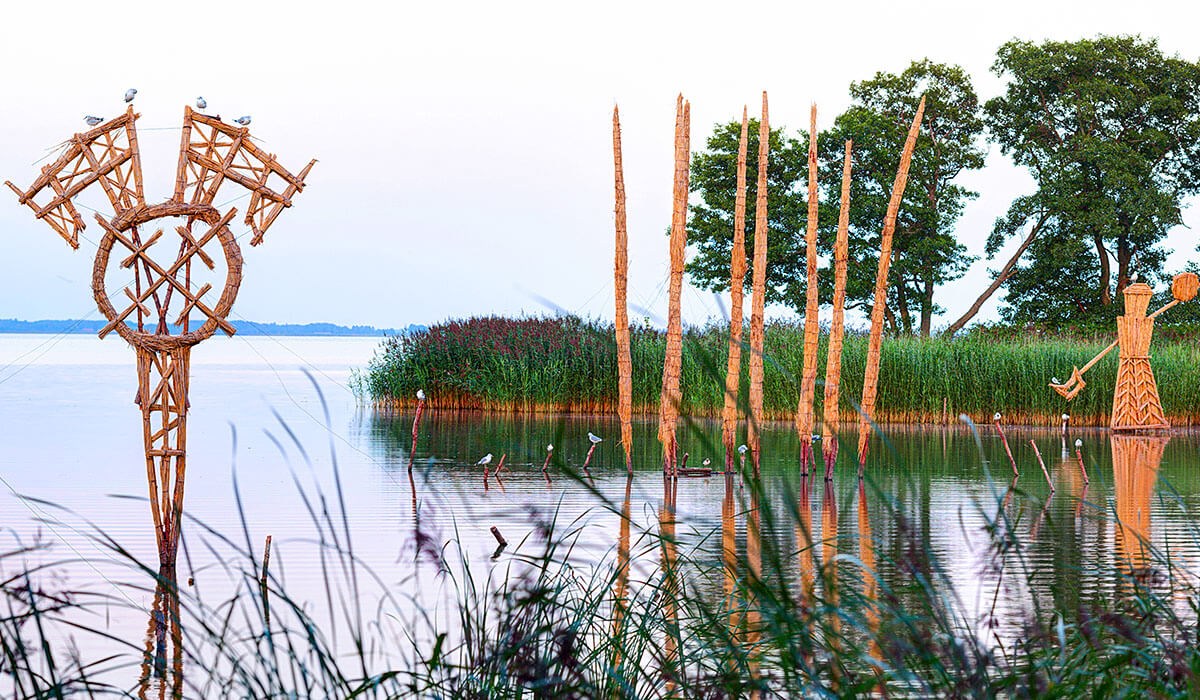 Image of straw sculptures in the village, Lithuania Image of straw sculptures in the village, Lithuania