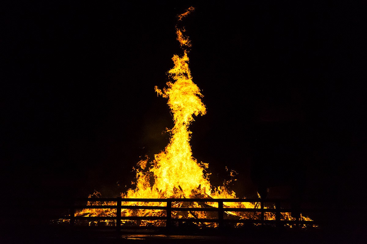 Image of a high flame fire at an event - Bonfire Night, United Kingdom Image of a high flame fire at an event - Bonfire Night, United Kingdom