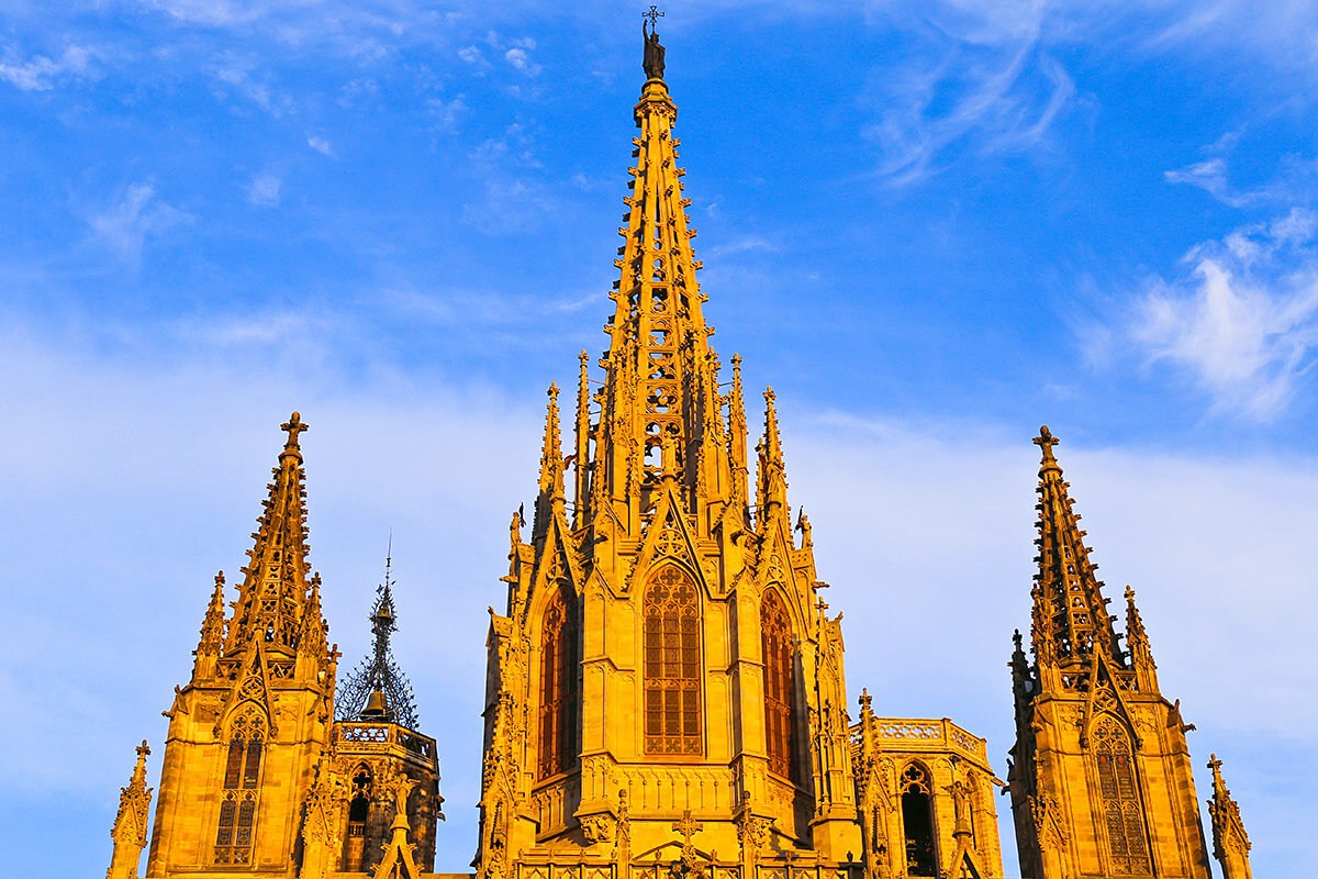 Panoramic view of the attraction - La Sagrada Familia, Barcelona Panoramic view of the attraction - La Sagrada Familia, Barcelona