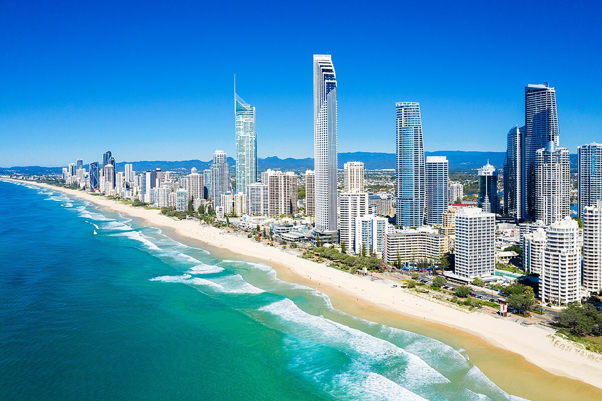 Panoramic view of the beach in Australia