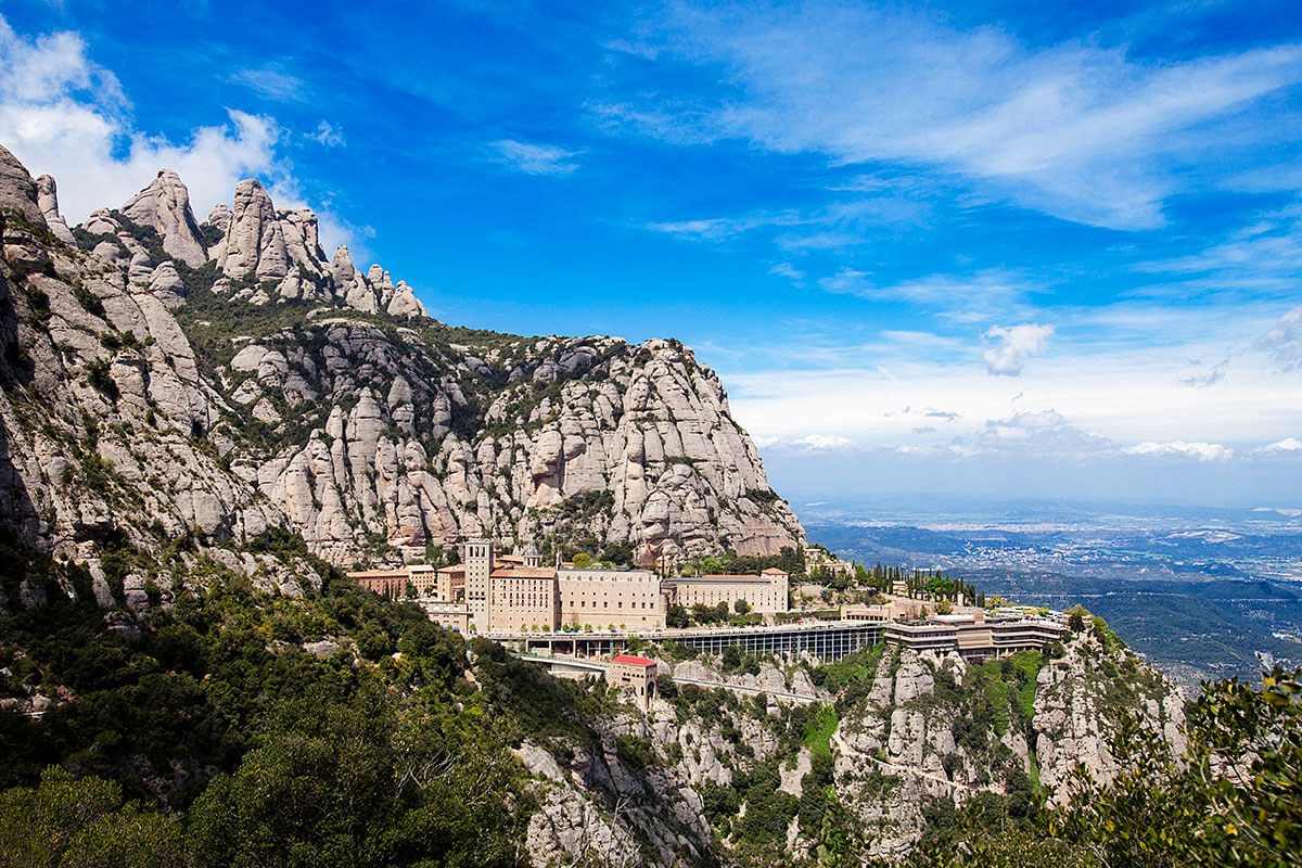 View of the famous Mount Montserrat View of the famous Mount Montserrat