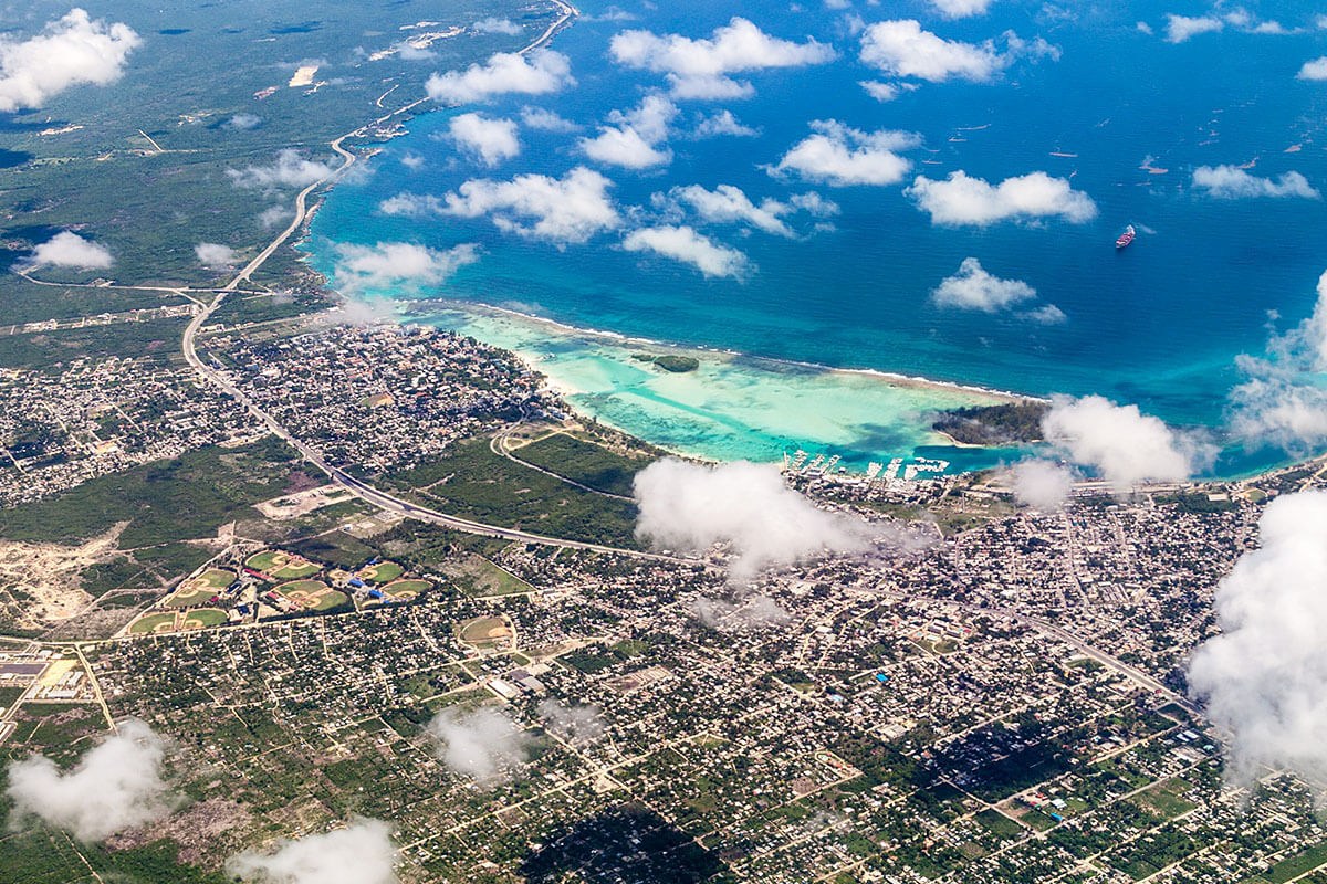 Aerial view of the city of Boca Chica Aerial view of the city of Boca Chica
