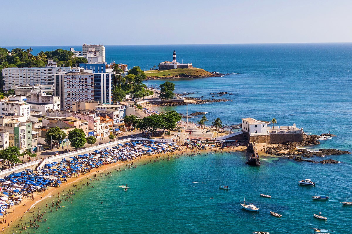 Beautiful panoramic beach view in the city of Salvador Beautiful panoramic beach view in the city of Salvador