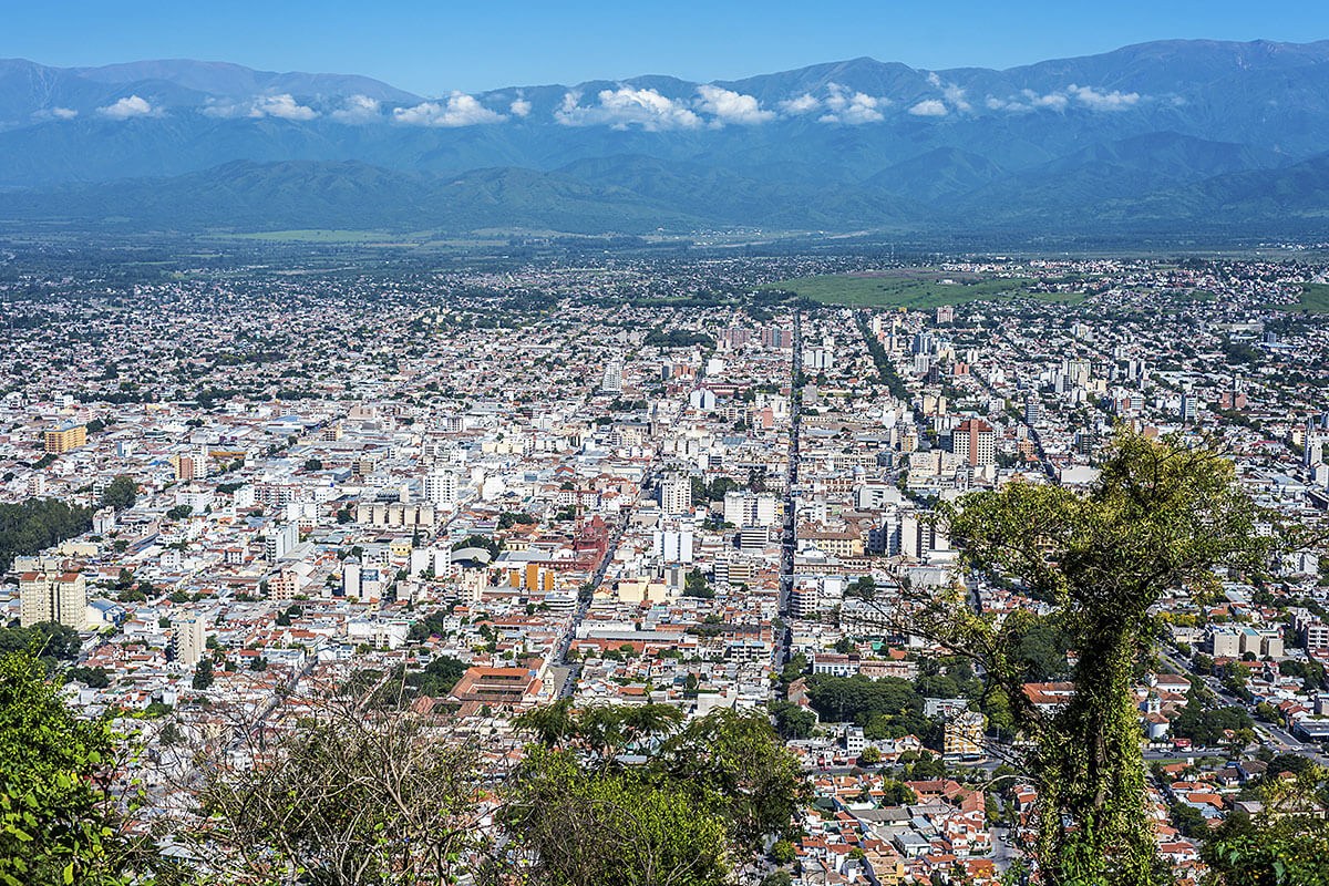 Panoramic top view of the city of Salta, Argentina Panoramic top view of the city of Salta, Argentina