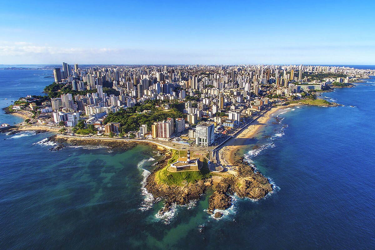 Amazing aerial view of Salvador City in Brazil Amazing aerial view of Salvador City in Brazil