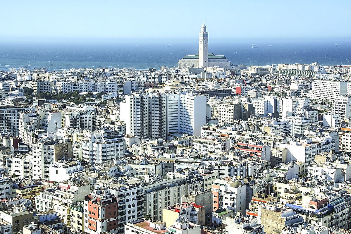 Panoramic view of the city of Casablanca Panoramic view of the city of Casablanca
