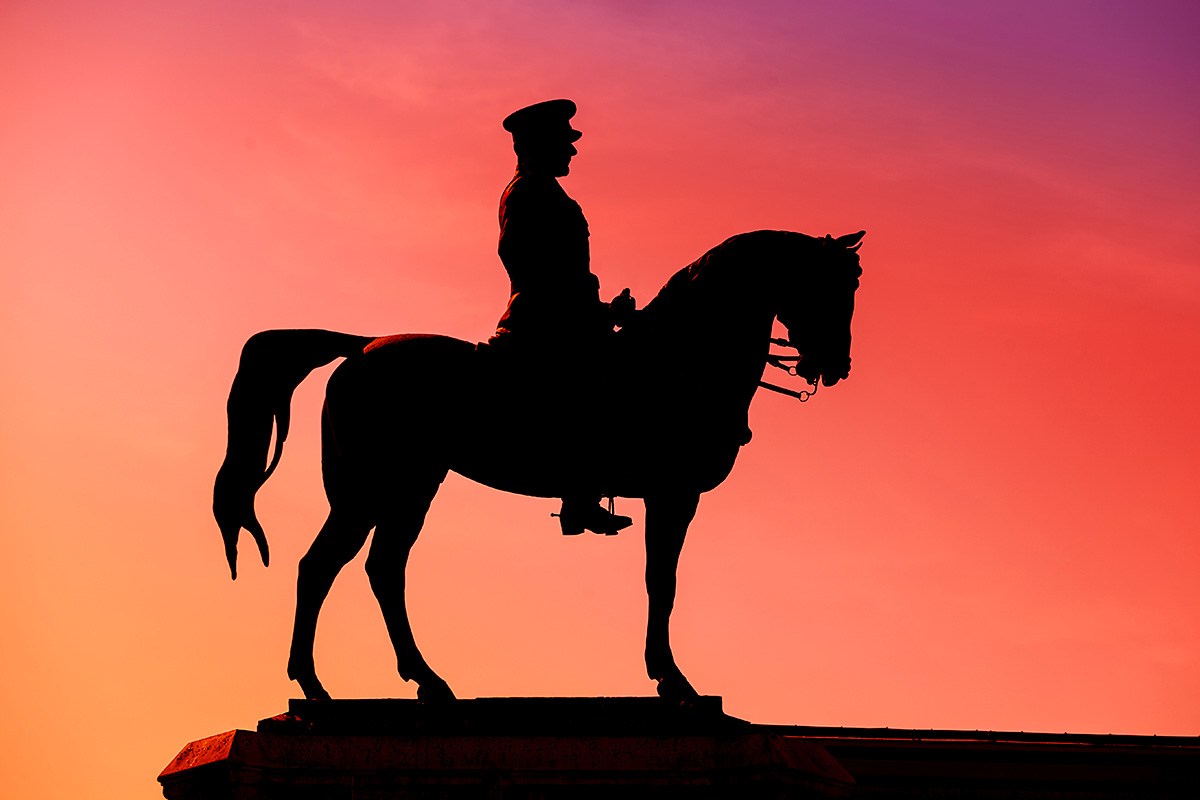 Mustafa Kemal Ataturk statue silhouette, city of Ankara, Turkey Mustafa Kemal Ataturk statue silhouette, city of Ankara, Turkey