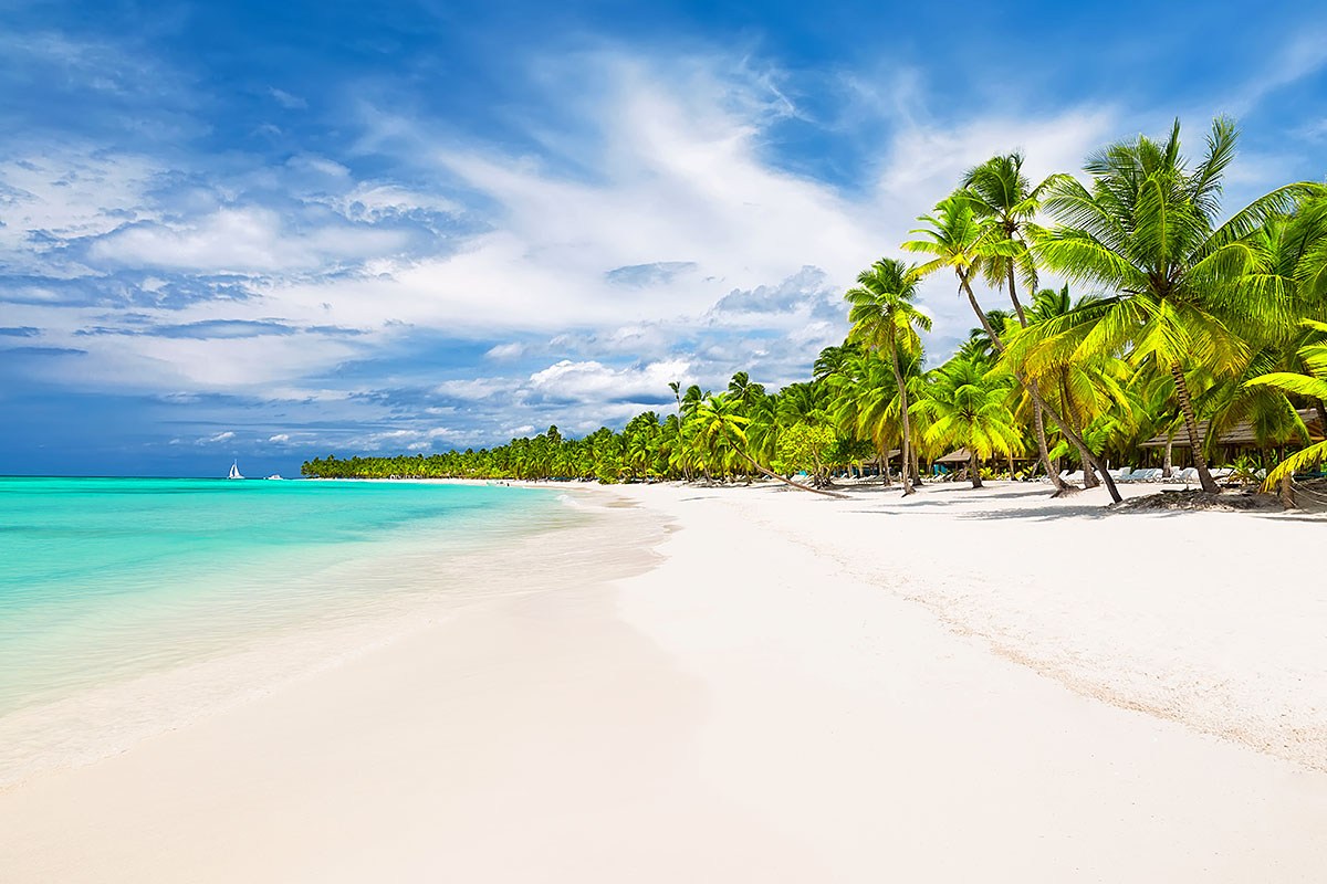 Magnificent beach and white sand in Boca Chica Magnificent beach and white sand in Boca Chica