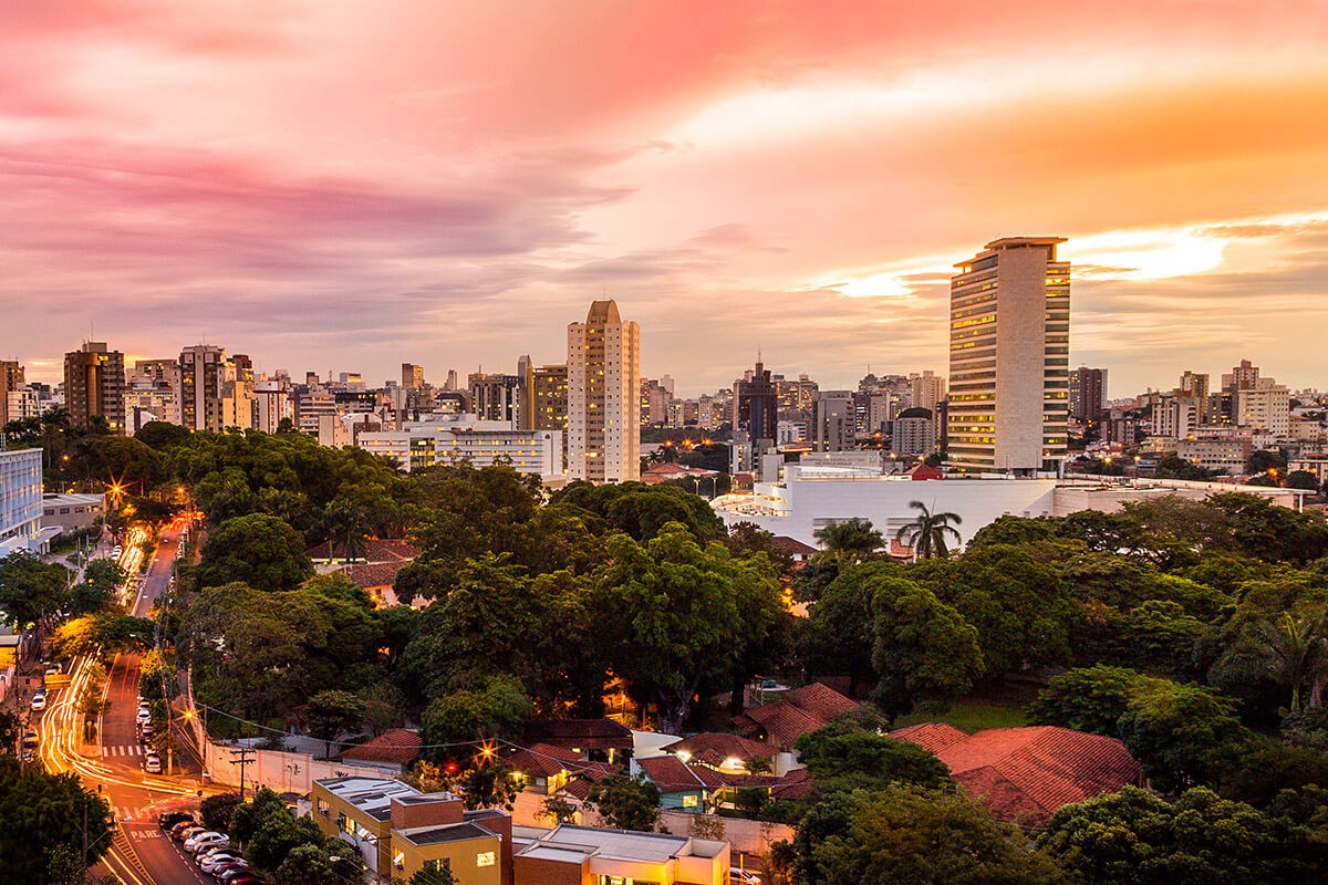 Nice view of the sunset in the city of Belo Horizonte, Brazil Nice view of the sunset in the city of Belo Horizonte, Brazil