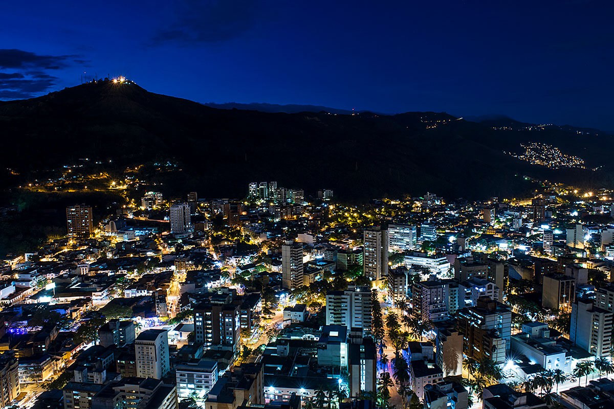 Night view of the city of Cali, Colombia Night view of the city of Cali, Colombia