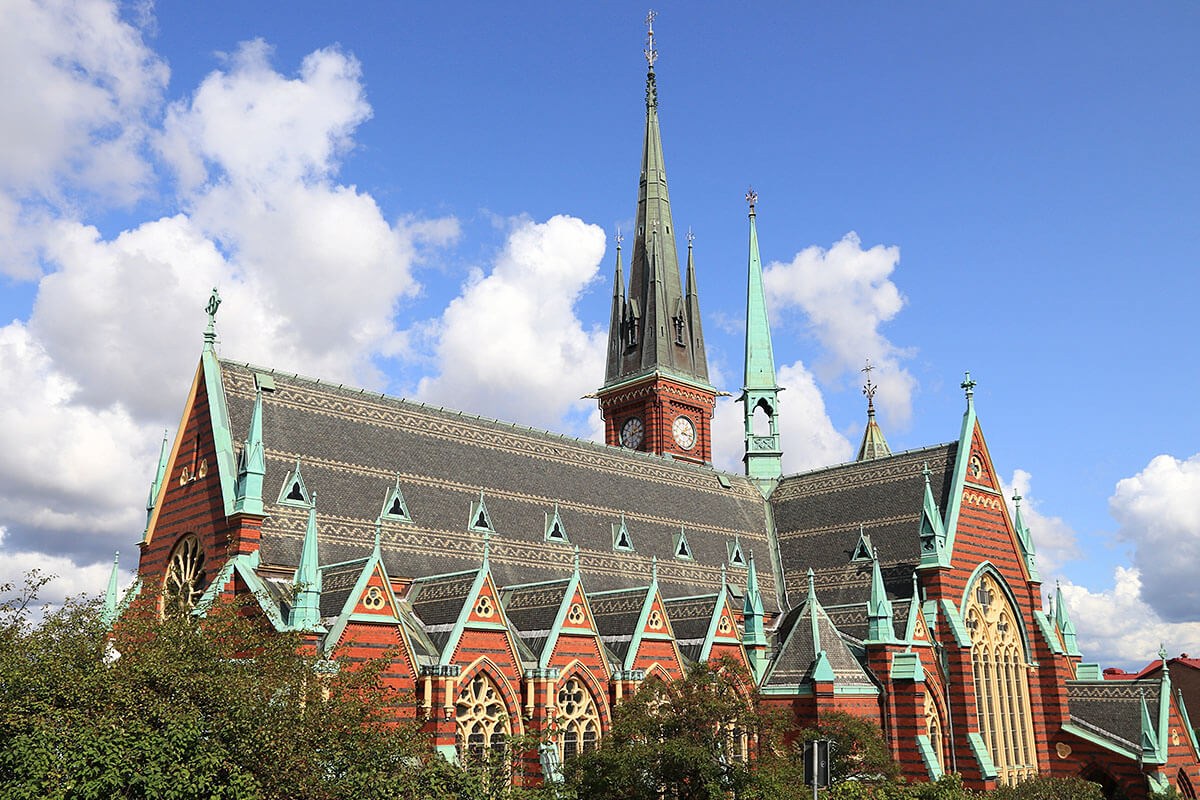 View of Oscar Fredrik Church in Gothenburg, Sweden View of Oscar Fredrik Church in Gothenburg, Sweden
