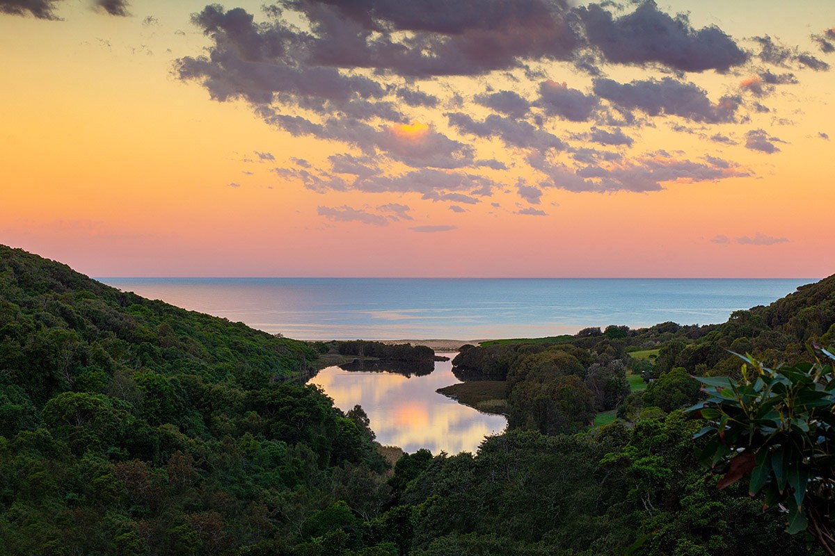 Charming panoramic view of nature, Newcastle, Australia