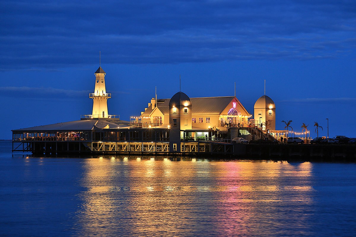 Image of the famous Cunningham Pier in Geelong, Victoria, Australia Image of the famous Cunningham Pier in Geelong, Victoria, Australia