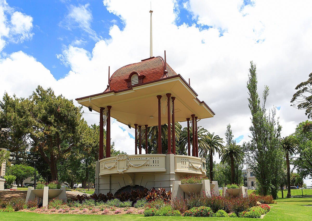 The historic bandstand in Johnstone Park in Geelong, Australia The historic bandstand in Johnstone Park in Geelong, Australia