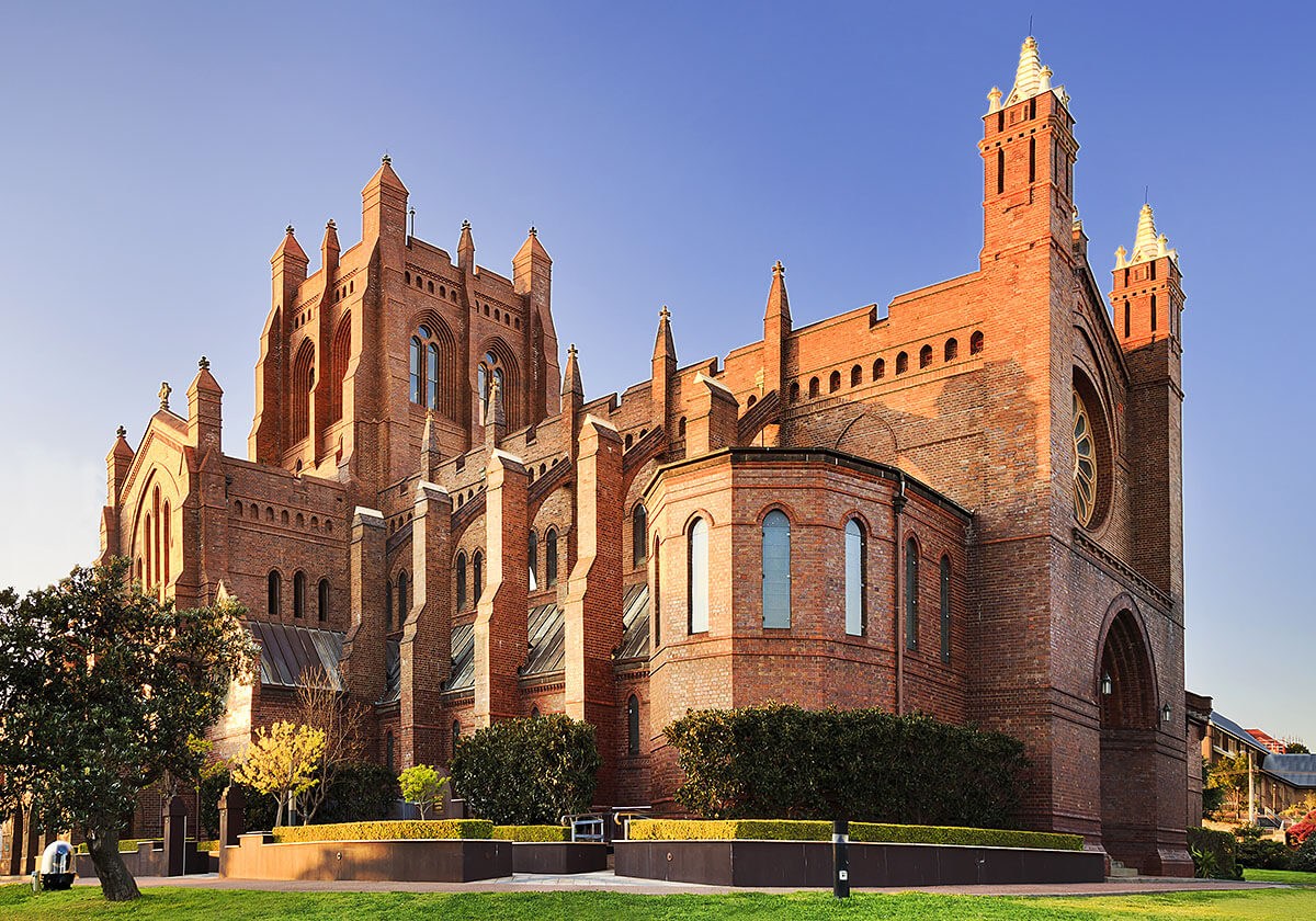 Beautiful view of the cathedral in Newcastle