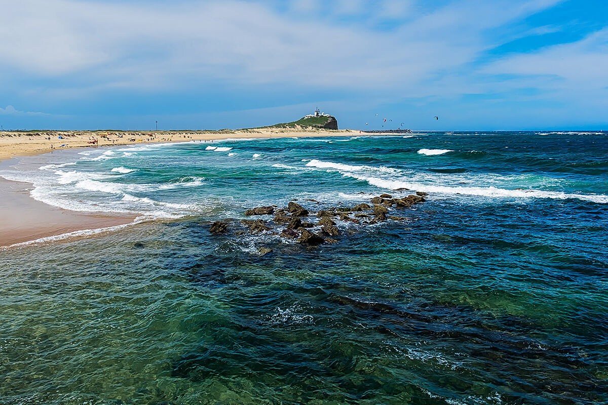 View of a gorgeous beach, Newcastle, Australia