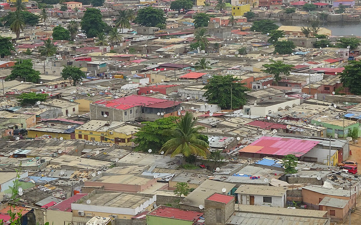 Panoramic view of the city, buildings, houses, Benguela, Angola Panoramic view of the city, buildings, houses, Benguela, Angola