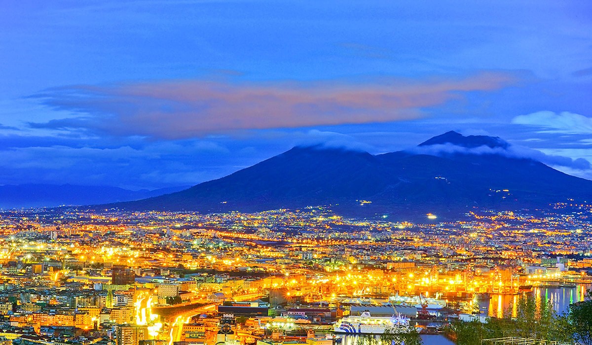 Night view of Naples, Italy Night view of Naples, Italy