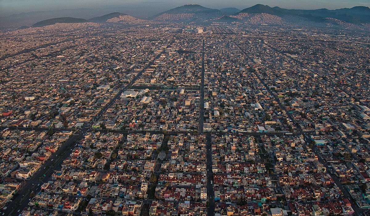 Aerial view of the city of Ecatepec, Mexico Aerial view of the city of Ecatepec, Mexico