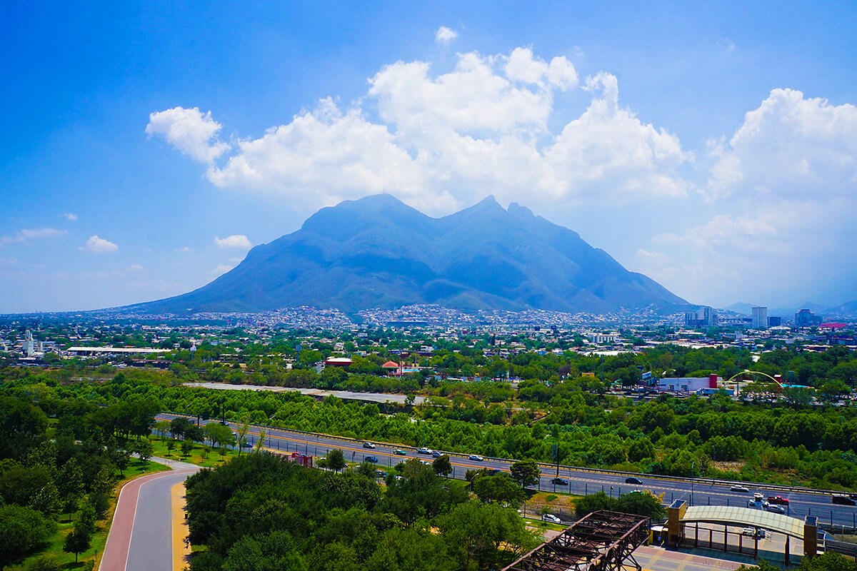 Image of mountains and road in Monterrey, Mexico Image of mountains and road in Monterrey, Mexico