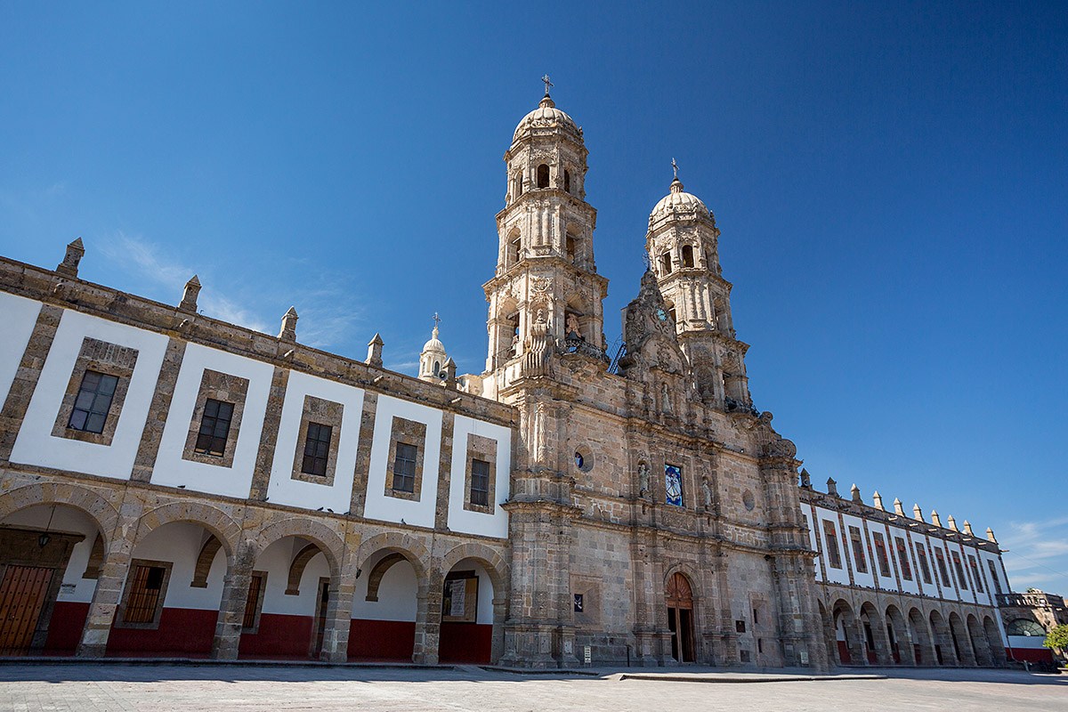 View of the Plaza de las Americas and the church in the city Zapopan, Mexico View of the Plaza de las Americas and the church in the city Zapopan, Mexico