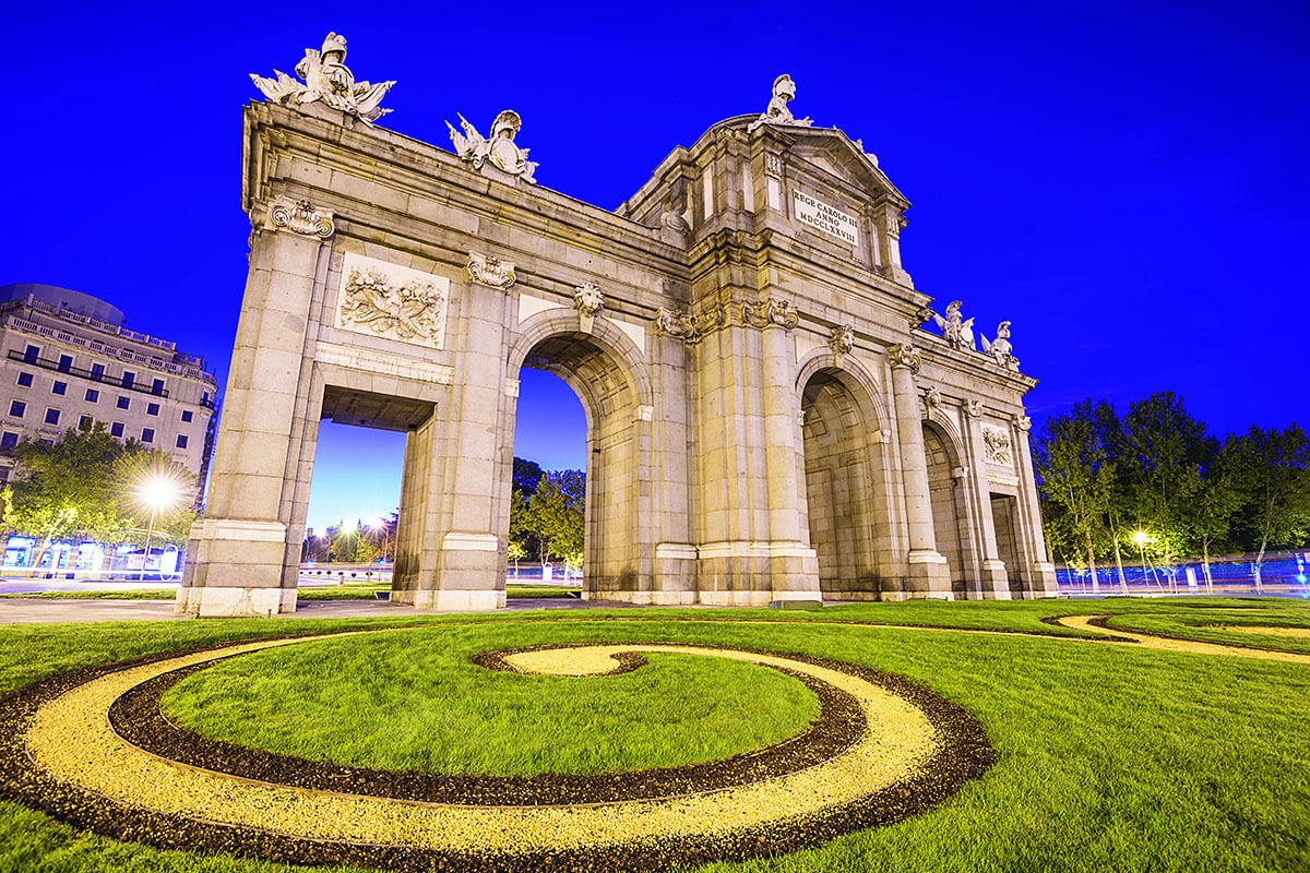 View of the Puerta de Alcala, Madrid, Spain View of the Puerta de Alcala, Madrid, Spain