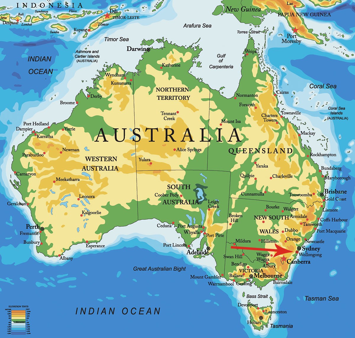 Image of a map showing the location of the city of Wollongong, Australia Image of a map showing the location of the city of Wollongong, Australia