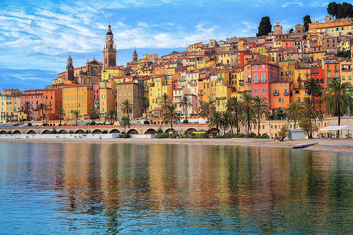 Image of the coastline and many city buildings in Nice Image of the coastline and many city buildings in Nice